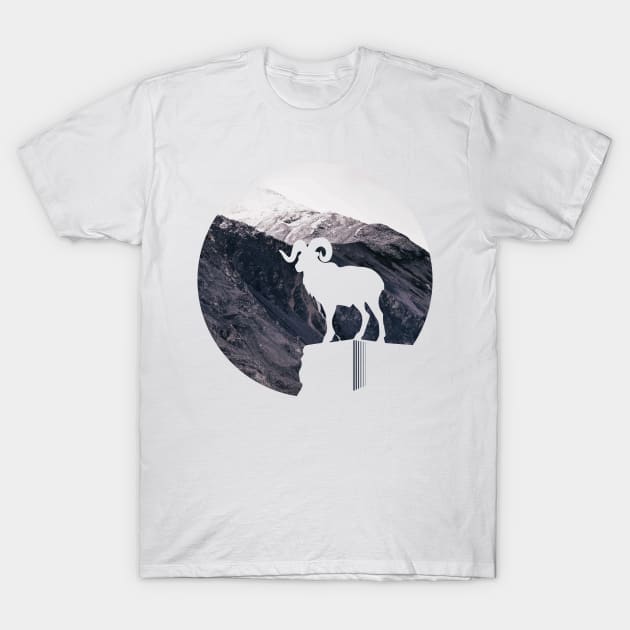 Mountain Goat Nature Design T-Shirt by boobear_studio
